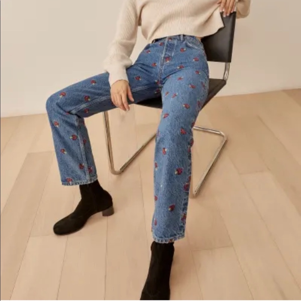 Reformation mushroom jeans